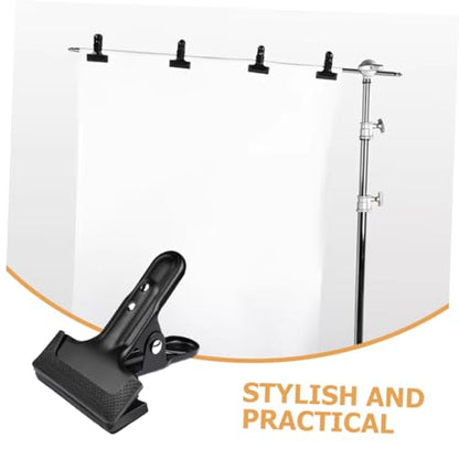 Homoyoyo 4pcs Backdrop Fixing Clamps Heavy Duty Clips for Photography Backgrounds Background Cloth Holders for Studio Use