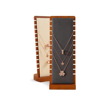 Necklace Holder, Jewelry Stand,Wooden Jewelry Organizers and Storage,Premium Necklace Organizer,Luxury Jewelry Display,Beige Necklace Display Stand - color: 01-Beige Necklace Holder