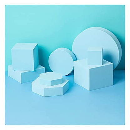 8 in 1 Foam Photography Prop Set for Product Display, Accessories, Jewellery, Cosmetics, Model, Perfumein and Trinkets on Perfect of Showing (Blue) - color: Blue