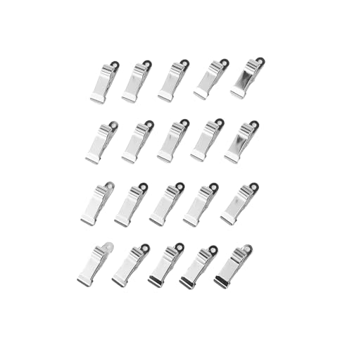 20 Pcs Small Alligator Clips Mini Spring Clamps for Crafts Backdrop Office Paper Hanging Lights Wires Photos with Smooth Jaw 5/16 Inch Capacity - color: Sliver