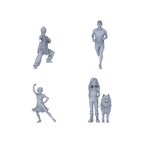 MRY-SFW 1/87 Urban Sports and Life Scenes 4 Set Sports Styling City