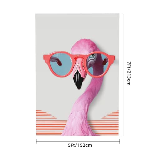 Hello Glasses Flamingo Backdrop Background for Photography 5x7ft Photobooth Professional Photo Backdrop Curtains Video Photography Studio Photo Backgrounds Banner Booth Background Screen Parties - color: Hello Glasses Flamingo