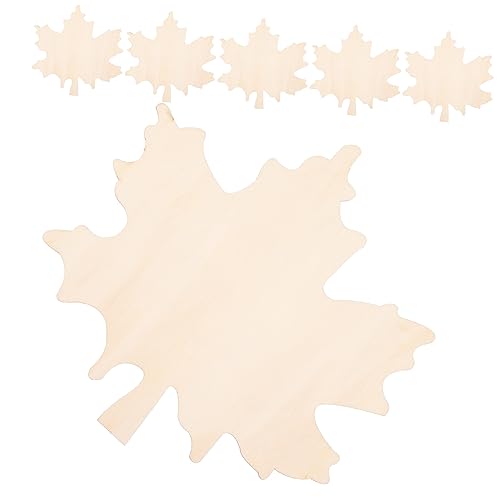 Veemoon 6pcs Mini Cutting Board Maple Leaf Shape Blank Boards for Thanksgiving Christmas Decor for Photography Props Fruit Serving Platters Unfinished Crafting Tray
