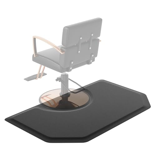 OmySalon Salon Mat for Hair Stylist 3’x5’x5/8'' Anti Fatigue Barber Floor Mat with Round Base, Salon Chair Mat for Hairdresser Standing, Barbershop Beauty Spa Styling Shampoo Equipment - size: 3'x5'x5/8''