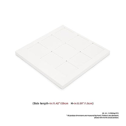 PU Leather Jewelry Stand Showcase Display Holder Jewellry Storage Stand (White) - color: White, size: Base Plate