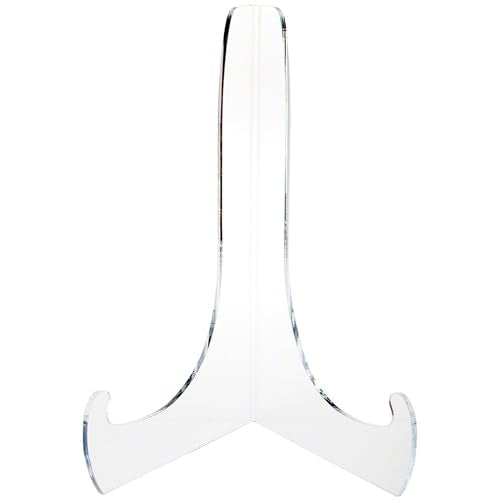 Plymor Clear Acrylic 60-Degree Angle Easel With Shallow Support Ledges, 15" H x 10.75" W x 9" D (2 Pack) - size: 15" x 10.75" x 9"