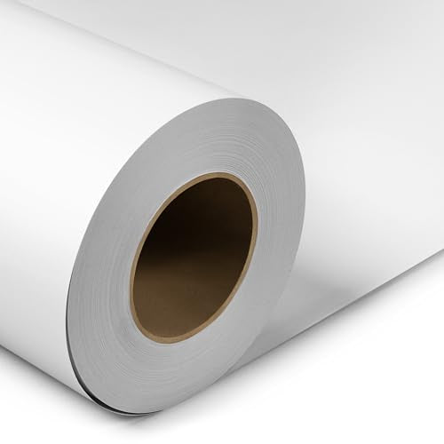Denny Mfg - Seamless Paper Backdrop for Photoshoot with Free Gaffer Tape – True White Photography Paper Roll Background with Matte Finish for Studio, Video & Content Creation – (53 in x 36 ft) - color: True White, size: 53 in x 36 ft