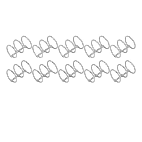 3 Ring Metal Loose Leaf Binders Stainless Steel Book Rings Photo Album Binding Spines for Notebook Travel Diary 10Pcs (25mm) - size: 25mm