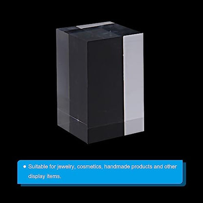 PATIKIL 2"x2"x3" Jewelry Display Riser, Polished Acrylic Cube Display Stand Block Collection Showcase Ring Holder Square, Clear - size: 2" x 2" x 3"
