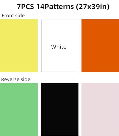 39x27in Product Photography Backdrops with Stand 7PCS 14Patterns Reusable Flat Lay Backdrops for Food Photography - color: 14 White/Black/Yellow/Red