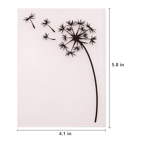 Dandelion Background Pattern Plastic Embossing Folder, 3D Textured Impressions Dandelion Flowers Background Embossing Folder Template for Card Making Scrapbooking Paper Craft Album Stamps DIY Décor - color: Dandelion Flowers Background 2