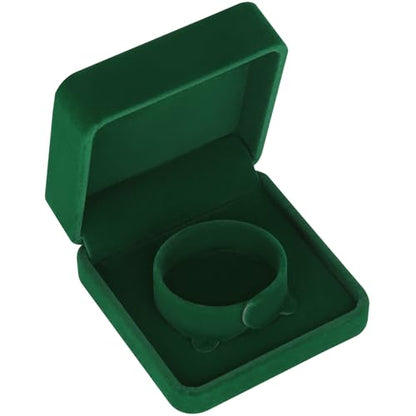 LETURE 4 Pieces Classic Velvet Bracelet Bangle Pendant Necklace Gift Box, Travel Jewelry Box Display Storage Case for Gift, Wedding, Engagement, Proposal, Birthday (4PCS Bracelet-GREEN) - color: 4PCS Bracelet-GREEN