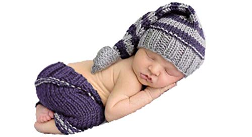 Matissa Newborn Baby Girl/Boy Crochet Knit Costume Photography Prop Hats Outfits - color: Cutie Angel