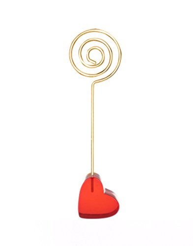 Honbay 30pcs DIY Gold Round Shape Ring Loop Craft Wire Clip Table Card Note Photo Memo Holder Metal Clamp Clay Cake Decoration Accessories