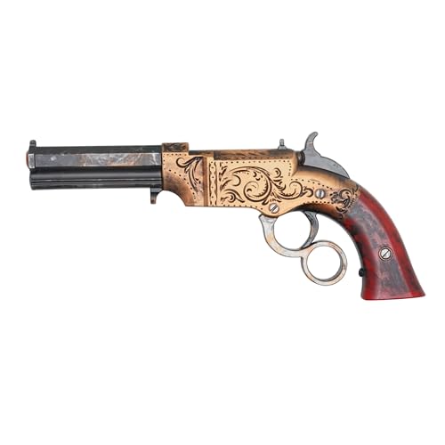 Vintage Lever-Style Foam Prop – 13.5” Western-Inspired Costume Display Accessory, Bronze Metal-Look with Red Grip, Lightweight Non-Functional for Adult Cosplay & Photoshoots