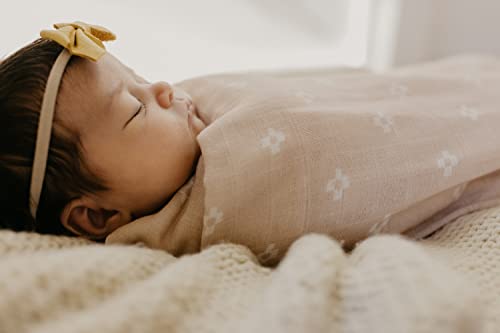 Mini Wander Swaddles for Newborns Muslin Swaddle Blankets - Breathable Soft Receiving Blanket Baby Essentials | 47 x 47 Cotton - Boho Squares (Pink) - color: Boho Squares (Pink)