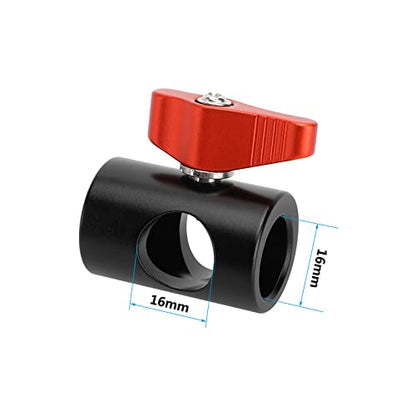 CAMVATE Light Stand Head Adapter with ARRI 3/8"-16 Thread Hole and 4 Locating Hole(Red)-3113