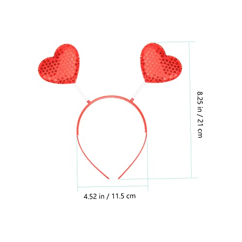 VICASKY 4pcs Valentine Heart Headbands for Adults Cupid Hair Accessories for Weddings and Parties Spring Design for Easy Wear for Celebrations and Photo Props