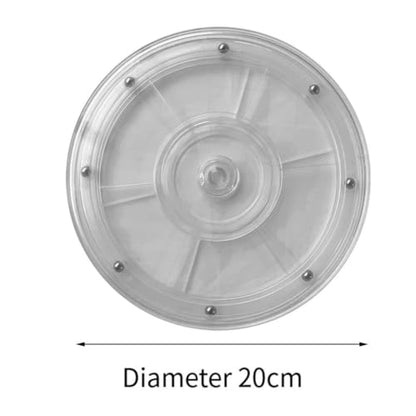 360 Degree Rotating Display Stand for Photos and Props with Acrylic Base for Various Settings, Clear - color: Clear