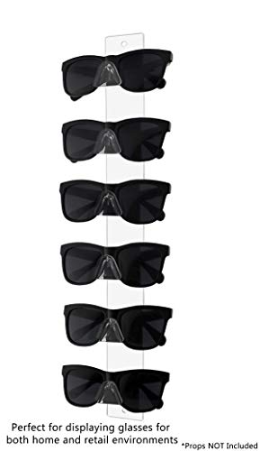 Marketing Holders 2 Pack Sunglasses Holder 6 Pair Wall Mount with Hardware Retail Stores Pharmacies Supermarkets Gift Shops Beach Wear and Bait Shops Lightweight Easy Access Clear Acrylic - size: 6 Tier