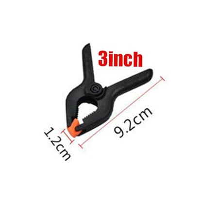 Woodworking Spring Clamps 3/4/6/9Inch Plastic Nylon Carpentry Clip Wood Fixing Tools Photo Studio Background Pipe Clamp(3inch) - size: 3inch