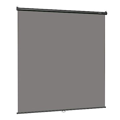 RAUBAY Retractable Pull Down Grey Screen Backdrop - 78.7" x 86.6" Collapsible Wall-Mount Background for Professional Video Production, Photography, TikTok and Video Conferencing - color: Grey, size: Wider(78.7 x 86.6in)