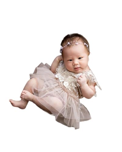Newborn Photography Outfits Girl Baby Photo Tutu Dress Newborn Photoshoot Romper Baby Picture Lace Outfit - color: Color