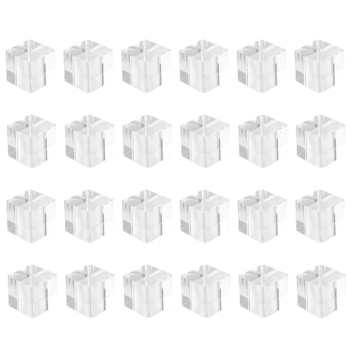 24 Pcs Acrylic Blocks for Display, 1 x 1 x 1 in Clear Square Cube Stands, Transparent Polished Floating Pedestal Holders, for Jewelry, Collectibles, Photography Presentations