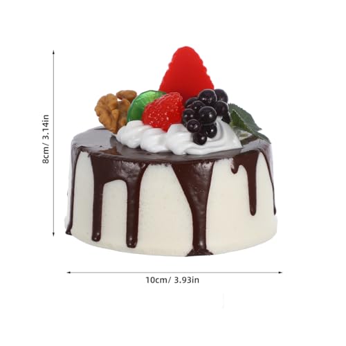 Amosfun Fake Birthday Cake Artificial Fruit Cake Bakery Shop Cake Display Model Party Decoration Coffee