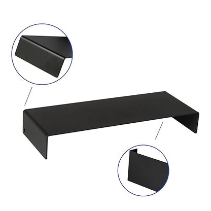 Black Matte Metal Display Stand,8 Pcs 2 Set Display Risers, Metal Rectangular Display Shelf Holders for Showcase, Dessert, Perfume, Vendor Events, Cupcake Stands, Toys Display Shelves ( 8Pcs-Black, 7”L~8”L~9”L ) - color: 8Pcs-Black