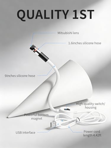 Magnetic Seam Guide for Sewing Machine Light Adjustable Sew Ruler Positioning Accessories Free Motion Hand Held Long Arm Quilting Supplies Clearance Notions Products Miter Saw Laser - color: Pure White-USB