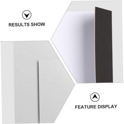 Collapsible Photography Reflective Cardboard Board with Silver White Black Surfaces, Portable Photo Backdrop for Studio and Outdoor Lighting, Tabletop Photo Shoot Reflector Tool