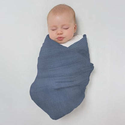 SwaddleDesigns Cotton Muslin Swaddle Blankets for Babies, Set of 4, Neutral Receiving Blankets for Newborn, Baby Registry & Gift, 46x46 inches, Wilderness - color: Wilderness