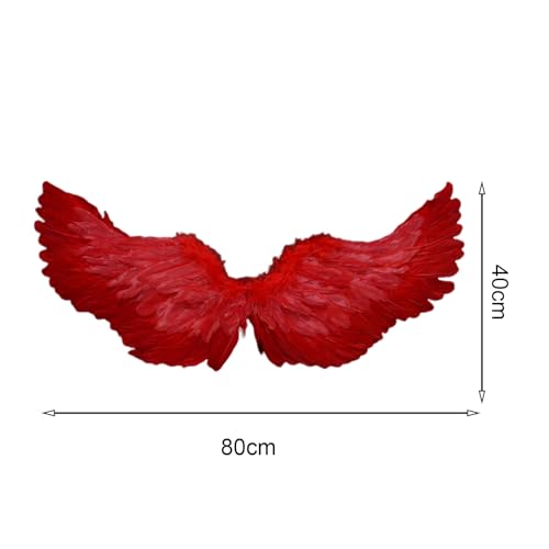 Fairy Wings Angel Feather Wings with Elastic Straps Costume Cosplay Photography Props Halloween Supplies - color: Black, size: 31.5"X15.75"