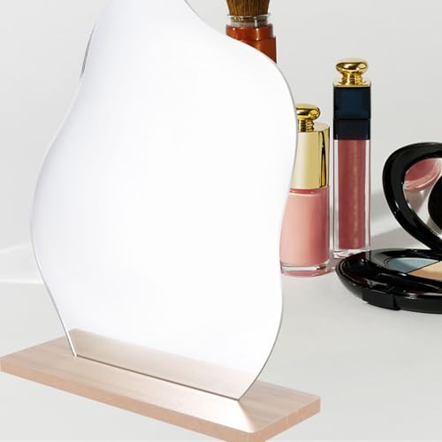 Irregular Desktop Makeup Mirror Vertical Lady Vanity Mirror for Home Decoration and Photography Props