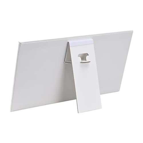 MOOCA Temper Glass Top Jewelry Display Case with Tempered Glass Lid and 54 Clip Body Jewelry Display Pad for Belly Button Rings, Tongue Rings, and Industrial Barbell Organizer, Brown Tray-White Pad - color: White Pad with Brown Wood Case