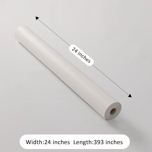 White Grasscloth Wallpaper Peel and Stick Fabric Linen Textured 24"x394" Classic Faux Grassweave Upgraded Thick Self-Adhesive Neutral Contact Paper Vinyl Film Liner Roll for Home Use - color: White, size: 23.6" x 393"