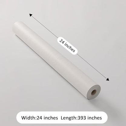 White Grasscloth Wallpaper Peel and Stick Fabric Linen Textured 24"x394" Classic Faux Grassweave Upgraded Thick Self-Adhesive Neutral Contact Paper Vinyl Film Liner Roll for Home Use - color: White, size: 23.6" x 393"