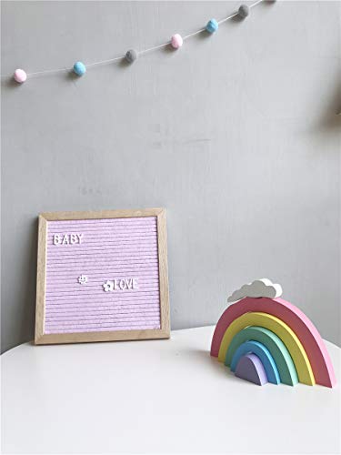 Felt Board Felt Letter Board, 10 x 10 inch Message Board Word Board Letter Board Sign Bulletin Board Letters, Pregnancy Announcements Baby Announcement Sign, Valentines Day Gifts for Her Letterboard (Pink) - color: Pink