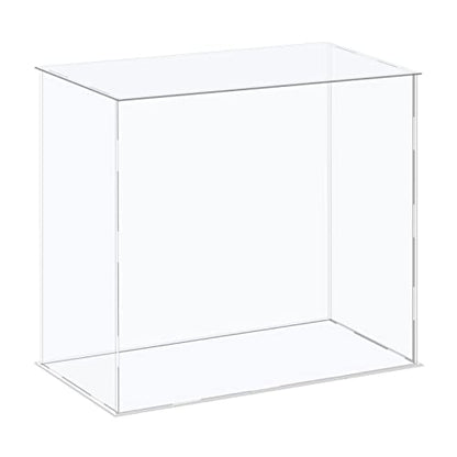 MECCANIXITY Acrylic Display Case Plastic Box Cube Storage Box Clear Assemble Showcase 16.1x8.3x14.1 Inch for Collectibles - size: 16.1x8.3x14.1 Inch