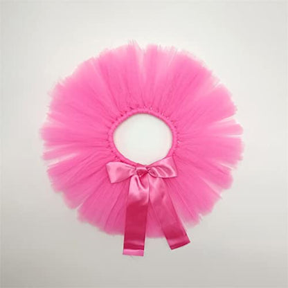 Baby Photography Props Boy Girl Photo Shoot Outfits Newborn Lovely Costume Tutu Dress Flower Headband - color: Mei Hong