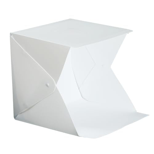 ABOOFAN Portable 20cm Photo Light Box Tent with LED Strips, Folding Photography Light Tent Kit with 4 Color Backdrops for Product and Jewelry Photography