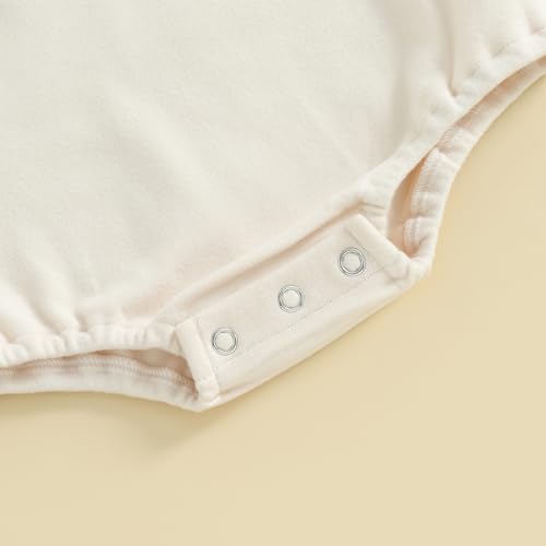 VISGOGO Newborn Infant Baby Boy Girls Oversized Romper Little Dude Sweater Onesie Coming Home Outfit Neutral Clothes - color: Beige-aunties Bestie, size: 3-6 Months