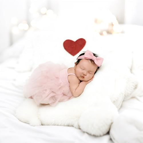 Newborn Photography Outfits Girl Baby Photo Tutu Dress Newborn Photoshoot Romper Baby Picture Lace Outfit - color: Pink