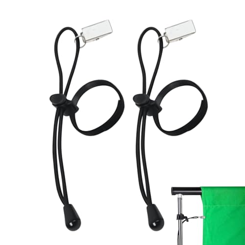 Black Background Clips for Photo Studio Video Backdrop, Multifunctional Muslin Background Clamps, 2 Pieces Photography Backgrounds Clips Holder, Tablecloth Fixing Tool, Wide Leg Pants Tightener