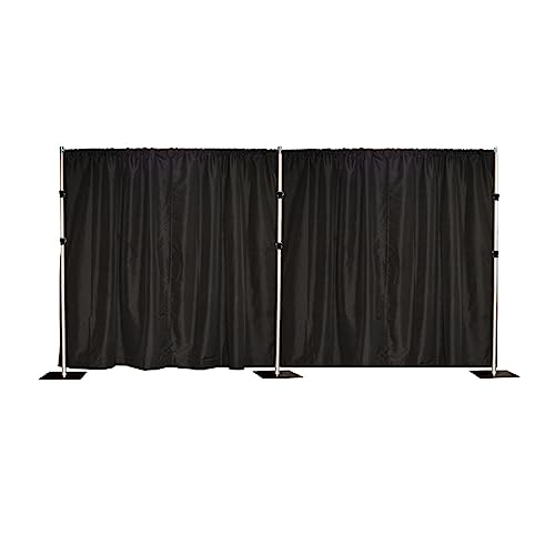 10' x 20' Pipe and Drape, Backdrop Kit, Adjustable uprights (Black) Upgraded Version