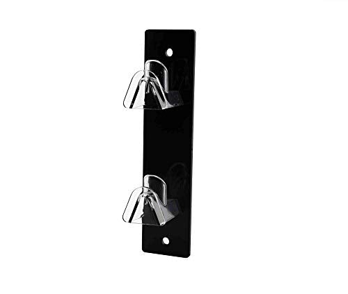 Marketing Holders 2 Pack Eyeglass Holder Black Back Clear Nose Acrylic 2 Tier Sunglasses Wall Mount Glasses Display Rack with Hanging Hardware and 2 Pre Drilled Holes - size: 2 Tier Black