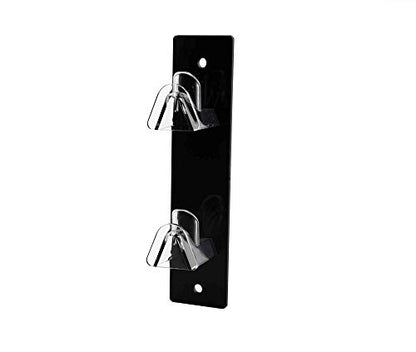 Marketing Holders 2 Pack Eyeglass Holder Black Back Clear Nose Acrylic 2 Tier Sunglasses Wall Mount Glasses Display Rack with Hanging Hardware and 2 Pre Drilled Holes - size: 2 Tier Black