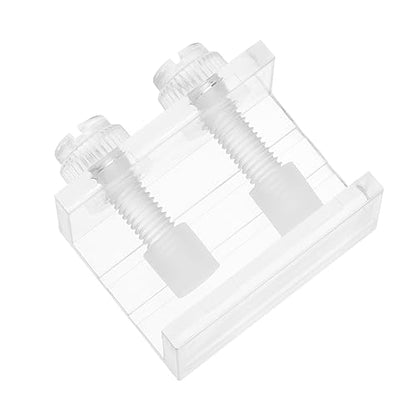 COLLBATH 2pcs Acrylic Background Fixing Clips for Fish Tanks Transparent Clamp Design Siphon Groove Aquarium Backdrop Clamps for Secure Display and Easy Installation