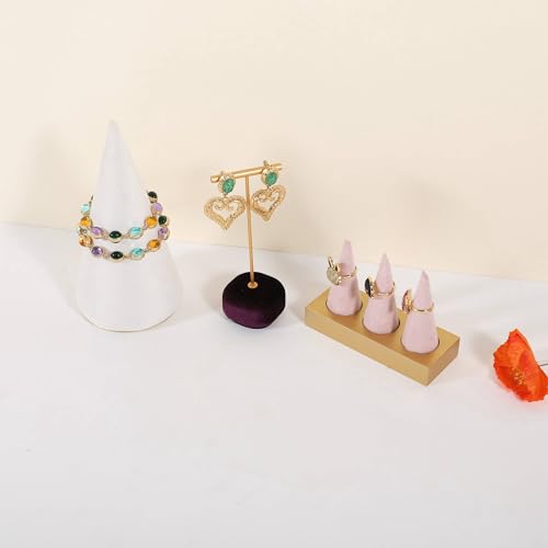 Velvet Earring T Bar Stand Jewelry Display, Earring Display Holder for Selling, Jewelry Storage Organizer【Purple】 - color: Purple
